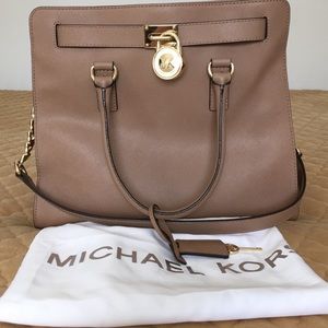 Large MK Saffiano Hamilton Tote