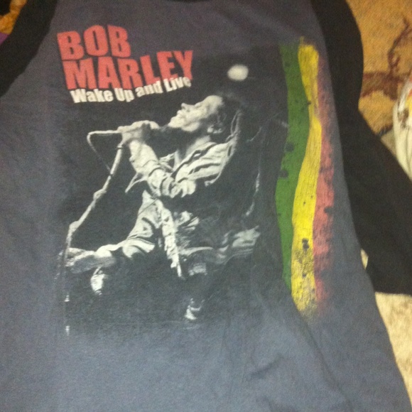 Vintage bob marley baseball tee