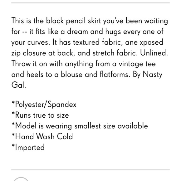 NWT Pencil Skirt with Exposed Zip - Picture 3 of 4