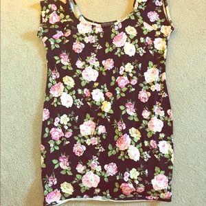 Forever 21 plus floral body con dress size 3x