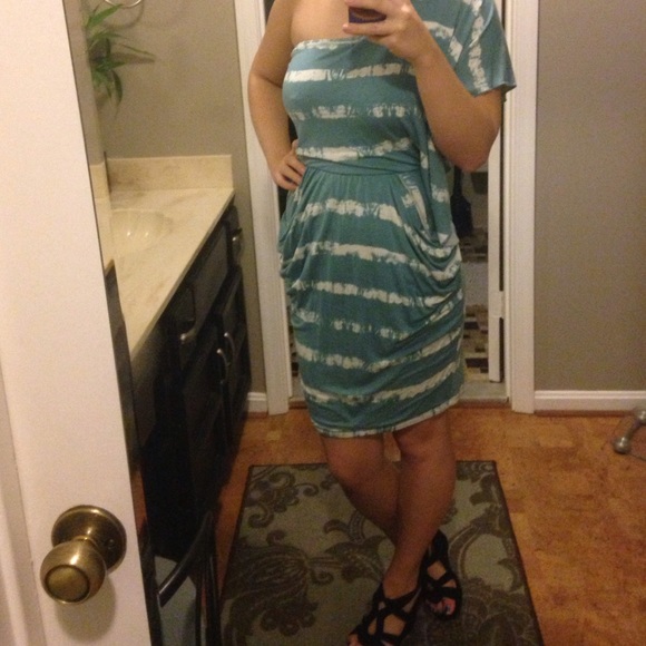 One shoulder tie-dye dress - Picture 1 of 2
