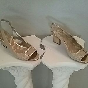 Gold Anne Klein Shoes