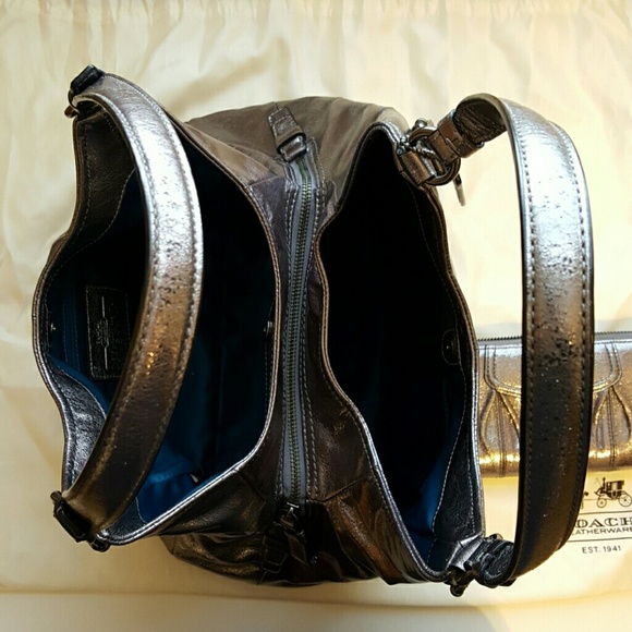 Coach Gunmetal Madison w/ wallet 18813 - Picture 3 of 4