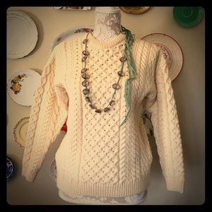 Irish Aran Wool Sweater