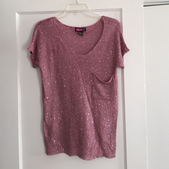 Blush sequin sweater