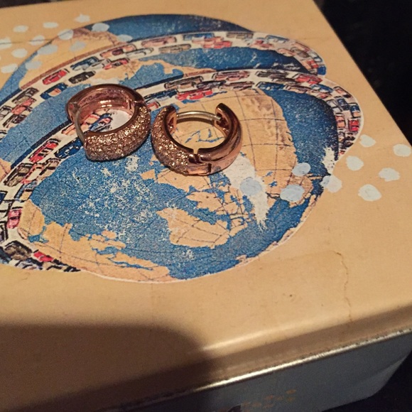 Rose hoop gold Michael kors earrings