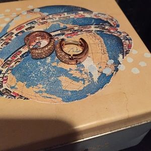 Rose hoop gold Michael kors earrings