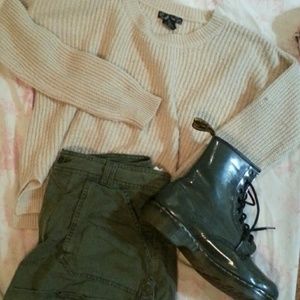 Wheat Cropped Sweater
