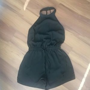 Black short romper