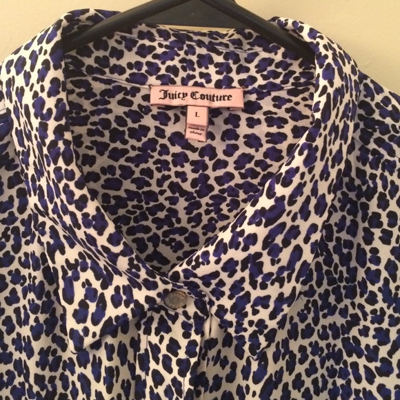 Juicy Couture Long Sleeved Animal Print Blouse