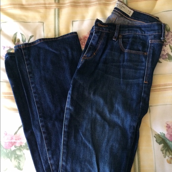 Abercrombie and Fitch wide leg jeans.