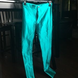 Teal American apparel disco pants