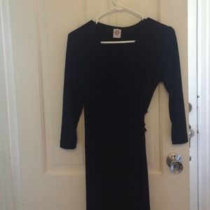 Black maternity wrap dress - Small