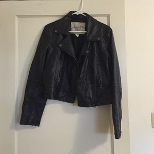 Black faux leather jacket