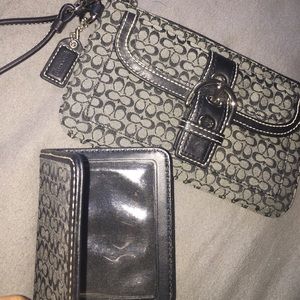 coach clutch/wallet