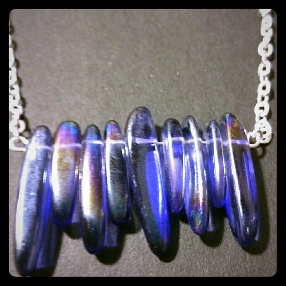 Purple statement necklace