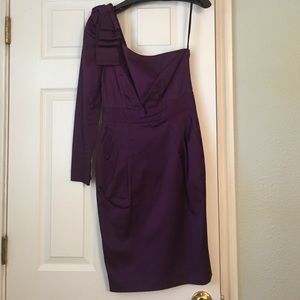 French Connection eggplant cocktail dress size 2