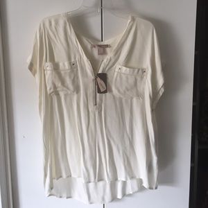 Forever 21 zip up blouse