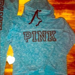 pink cowl neck sweater. Please read description