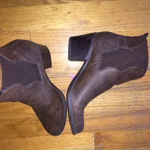 Brown booties