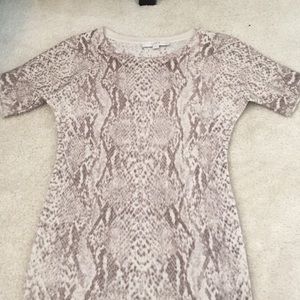 Snake print sweater dress