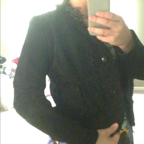 Black leather + tweed jacket. SALE!!