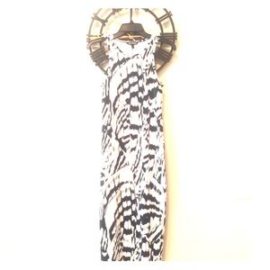 Black/white Express halter dress, size M