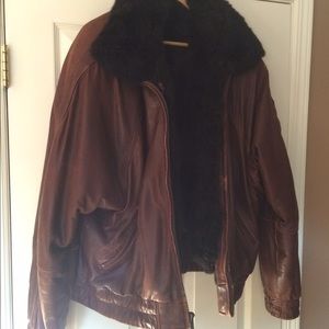 Men's Leather Bomber jacket