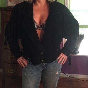 Black suede jacket