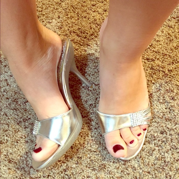 Silver prom shoes!