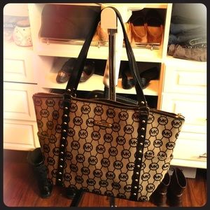Jet Set studded monogram tote