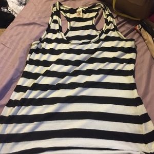 Black and white striped tank top