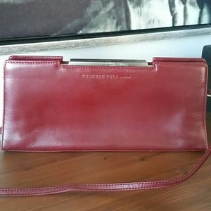 Red leather Kenneth Cole handbag - SOLD