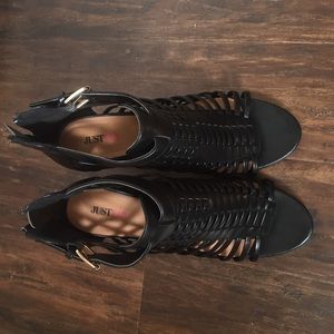 Cutout heeled sandals