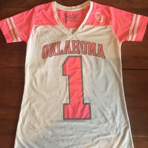 Hot pink OU Sooners shirt