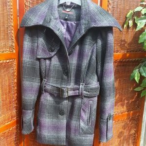 🌟 SALE 🌟 Purple and Grey Plaid Coat- Miss 60