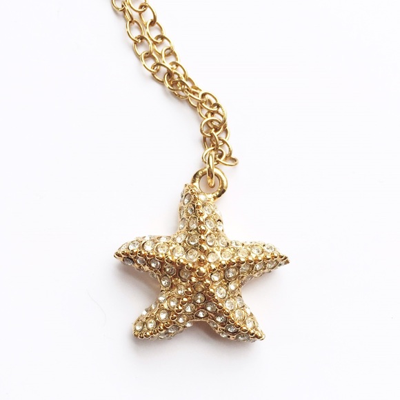 J. Crew Jewelry - J. Crew Pave Crystal Starfish Necklace