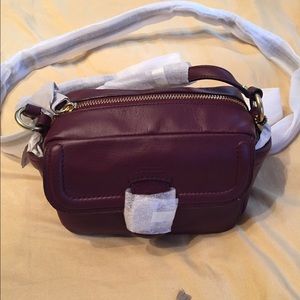 Small coach leather camera bag / hand bag