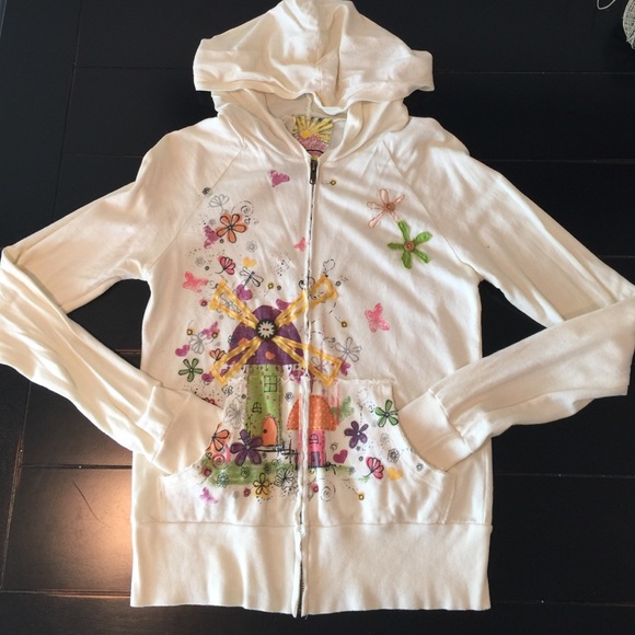 Hooded zip sweatshirt sz M adorable