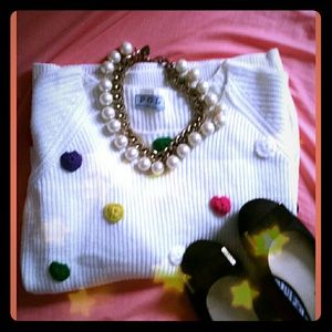 Crochet polka dot sweater