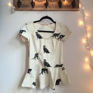 Big Cat Peplum Top