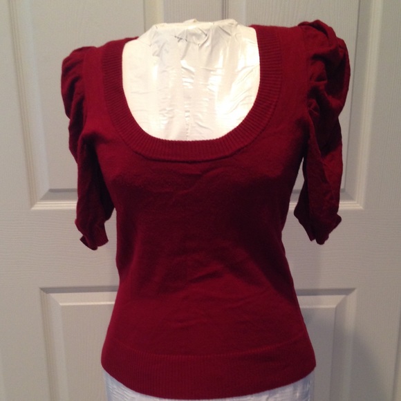Max Studio cherry red sweater - Picture 1 of 3