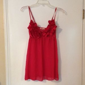 Red negligee and panties