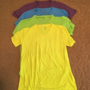 4 neon short sleeve shirts