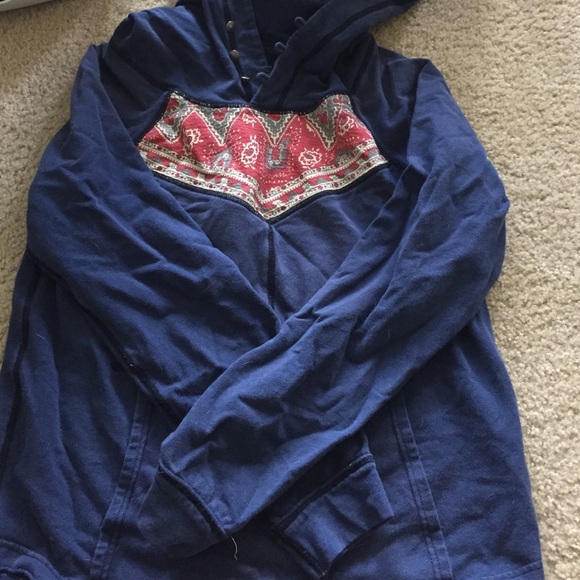 Free people blue hoodie