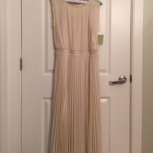 Anthropologie pleated gown with slip