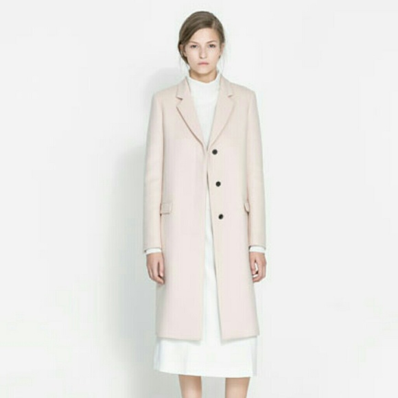 Zara Long Pink Coat