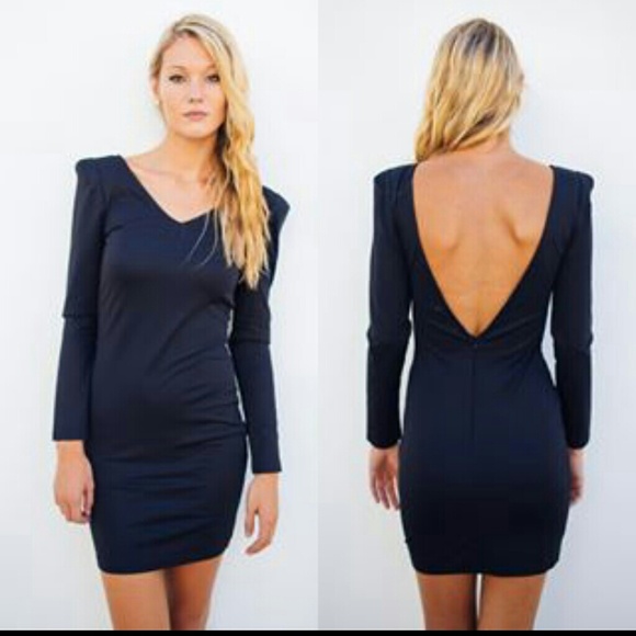 Long Sleeved Black Dress