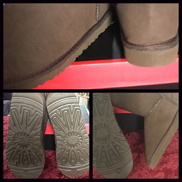 ❌SOLD Brown Boots Vegan Shearling Lined - Picture 4 of 4