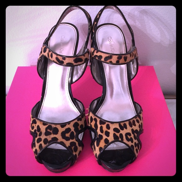 Calvin Klein Shoes - Calvin Klein Leopard Pumps!
